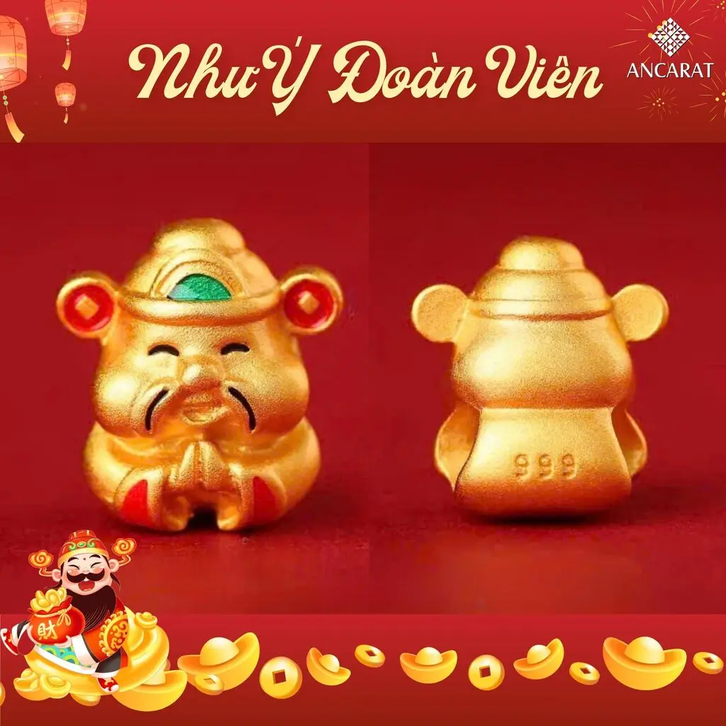 Charm Thần Tài - lời cầu chúc năm mới no đủ, tiền tài hanh thông, vững tâm tiến bước