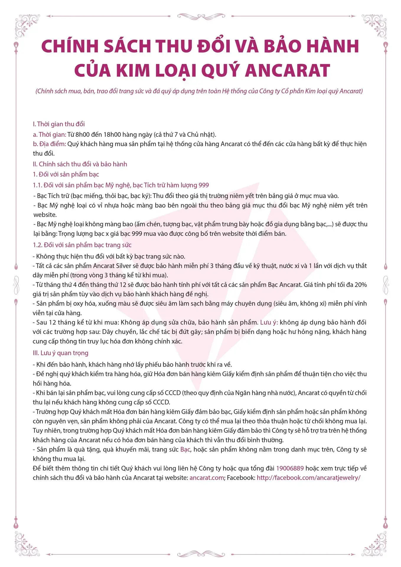 Tận dụng chính sách làm sáng miễn phí 3 tháng đầu của Ancarat. 