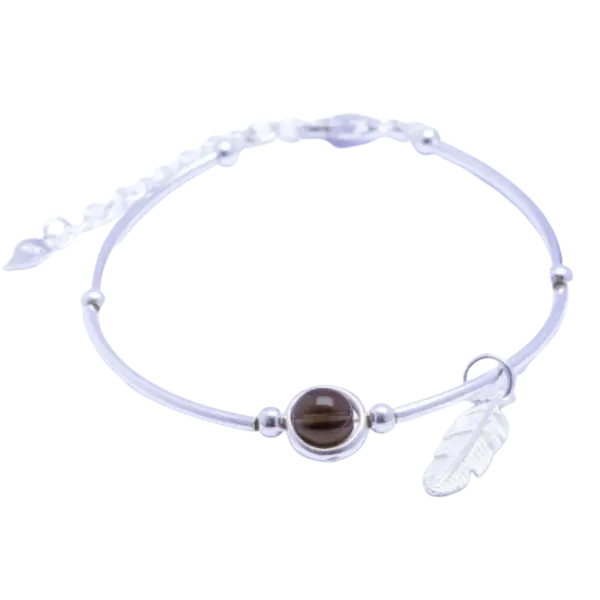 Vòng tay lông vũ ngũ hành 1 hạt mệnh Thổ