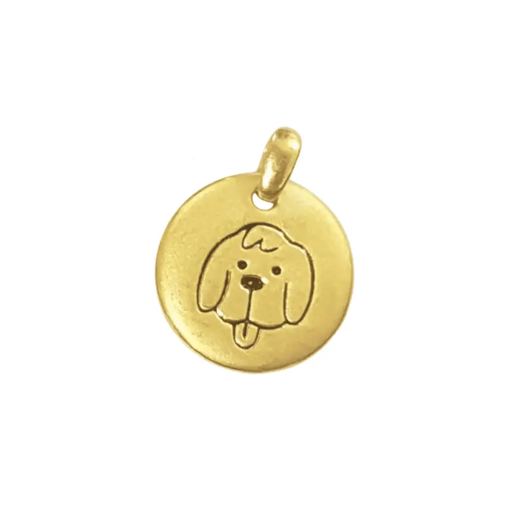 Mặt dây Vàng 24K Kim Tuất tròn Phong Thủy