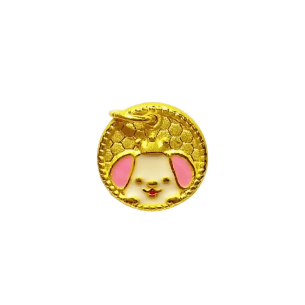 Mặt dây Vàng 24K Kim Tuất vương miện MS14