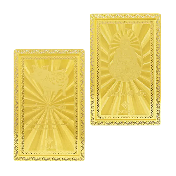 Thẻ Bùa Bình An Tuổi Hợi Mạ Vàng