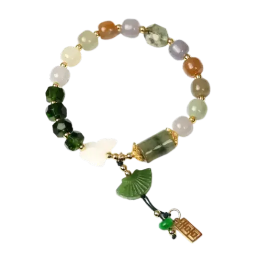 Vòng tay ngọc hòa điền mix bạc