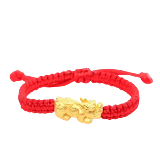 [AG9992.C014.066] Vòng Tay Charm Vàng Tỳ Hưu Ngũ Hành Mệnh Hỏa