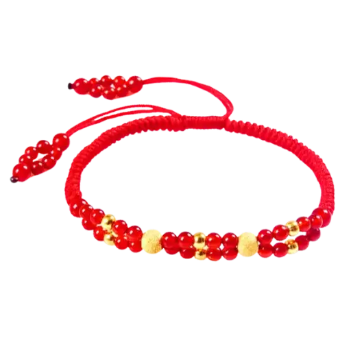 Vòng tay charm vàng 24K Hột bi nhám