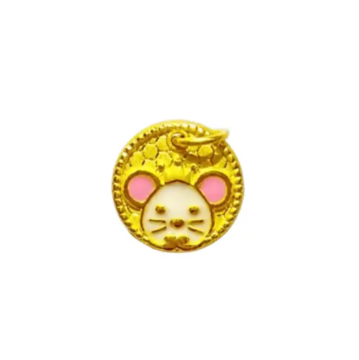 [AG9992.M001.159] Mặt dây Vàng 24K Kim Tí vương miện MS14