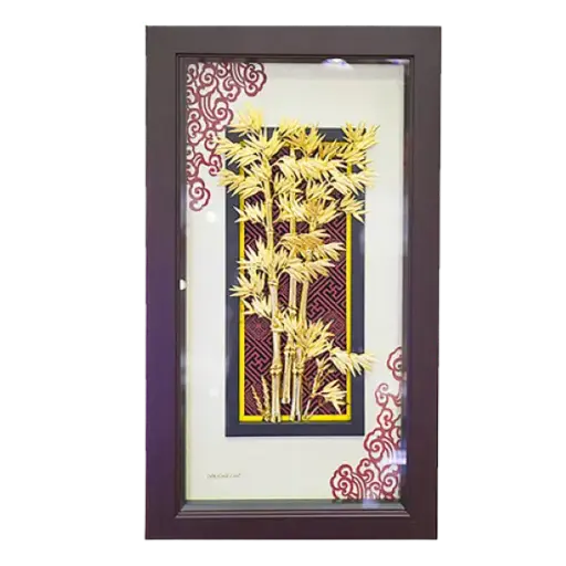 [AO9992.Q188.T003] Tranh mạ vàng 24K Cây Trúc