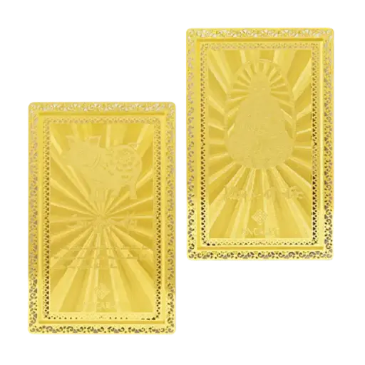 [AO9992.Q012.B001] Thẻ Bùa Bình An Tuổi Hợi Mạ Vàng