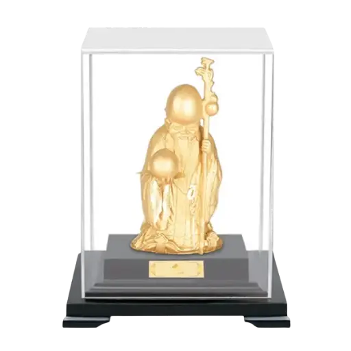 [AO9992.Q266.00015] Tượng mạ Vàng 24K Thọ Tỷ Nam Sơn