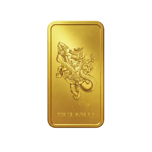 [GP2] Vàng mỹ nghệ Kim Quy Tụ Tài 1 phân .9999  